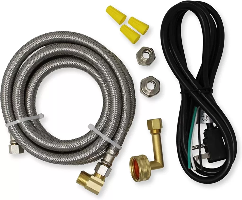 Appliance Pros PM28X329 Universal Dishwasher Installation Kit, Kitchen Sink Drain Pipe Compatible, 6 Connector with 3-Wire Power Cord
