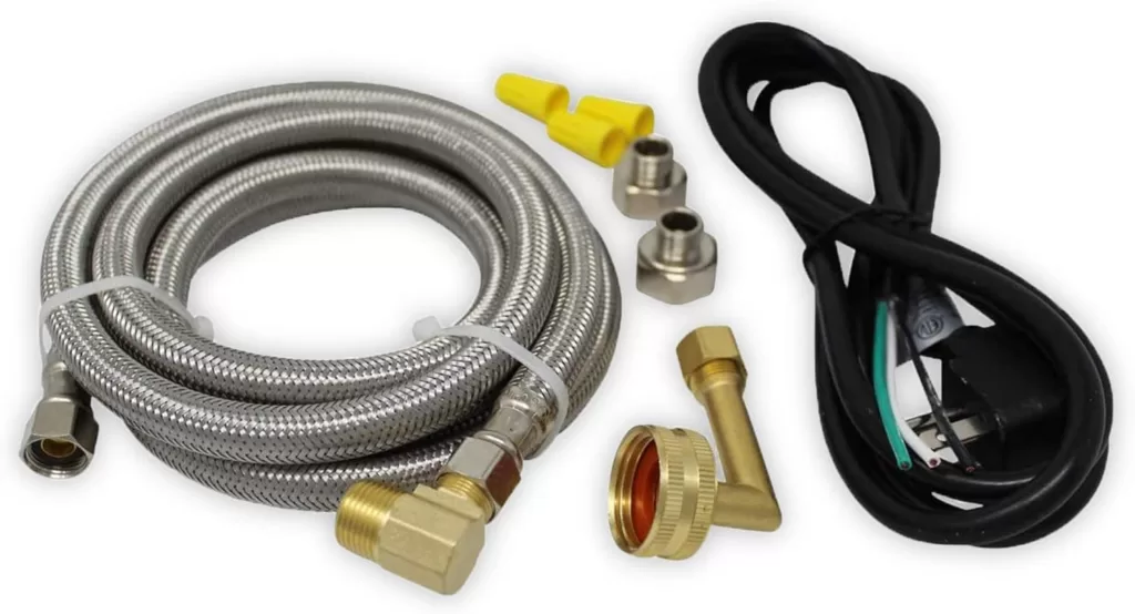 Appliance Pros PM28X329 Universal Dishwasher Installation Kit, Kitchen Sink Drain Pipe Compatible, 6 Connector with 3-Wire Power Cord