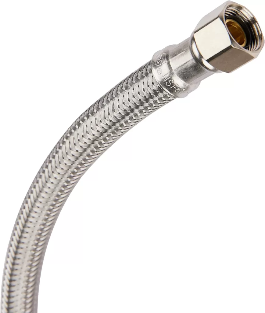 EFIELD Appliance Accessories Dishwasher Hose with 90 Degree FGH Elbow, 4 Feet Length,Water Supply Line, Premium Braided Stainless Steel