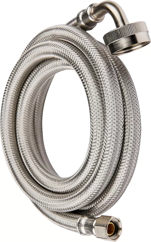 EFIELD Appliance Accessories Dishwasher Hose with 90 Degree FGH Elbow, 4 Feet Length,Water Supply Line, Premium Braided Stainless Steel