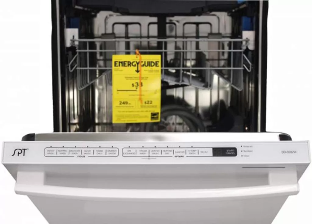 SD-6502W: Energy Star 24″ Built-In Stainless Steel Tall Tub Dishwasher w/Smart Wash System  Heated Drying – White