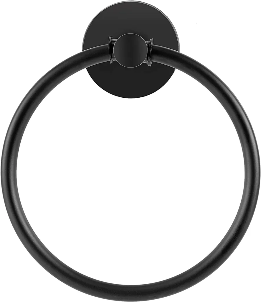 304 Stainless Steel Black Magnetic Towel Ring for Refrigerator, Dishwasher, Laundry Washing Machine, Stove and Etc