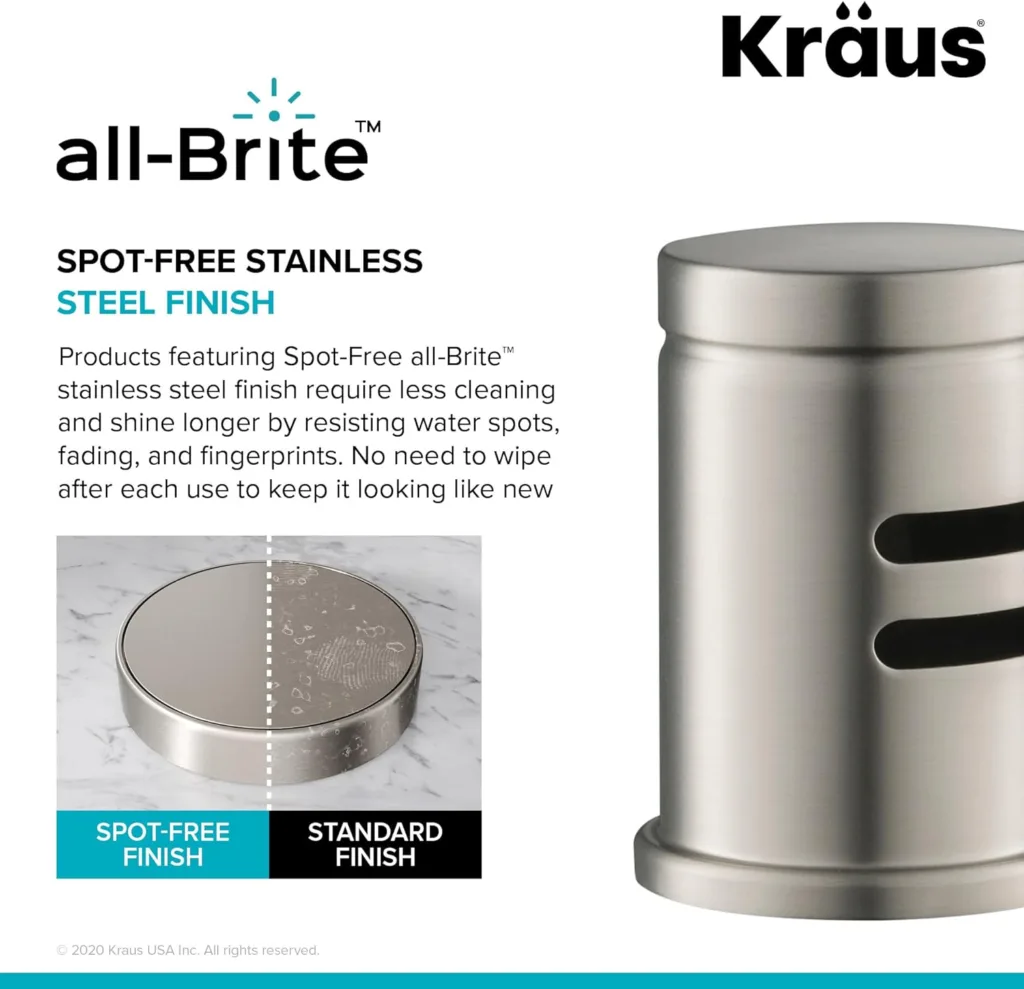 KRAUS Dishwasher Air Gap in Spot Free All-Brite™ Stainless Steel, KAG-1SFS