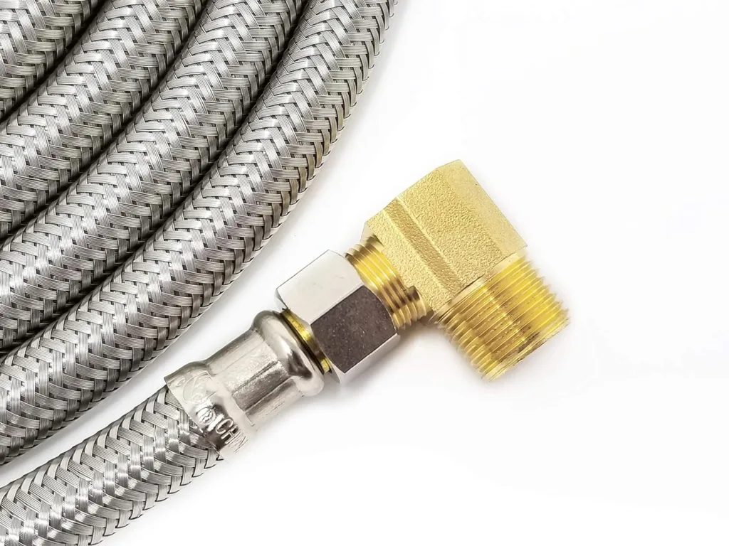 Stainless Steel Dishwasher Hose Kit - Burst Proof Water Supply Line with 3/8 Compression Connections from Kelaro