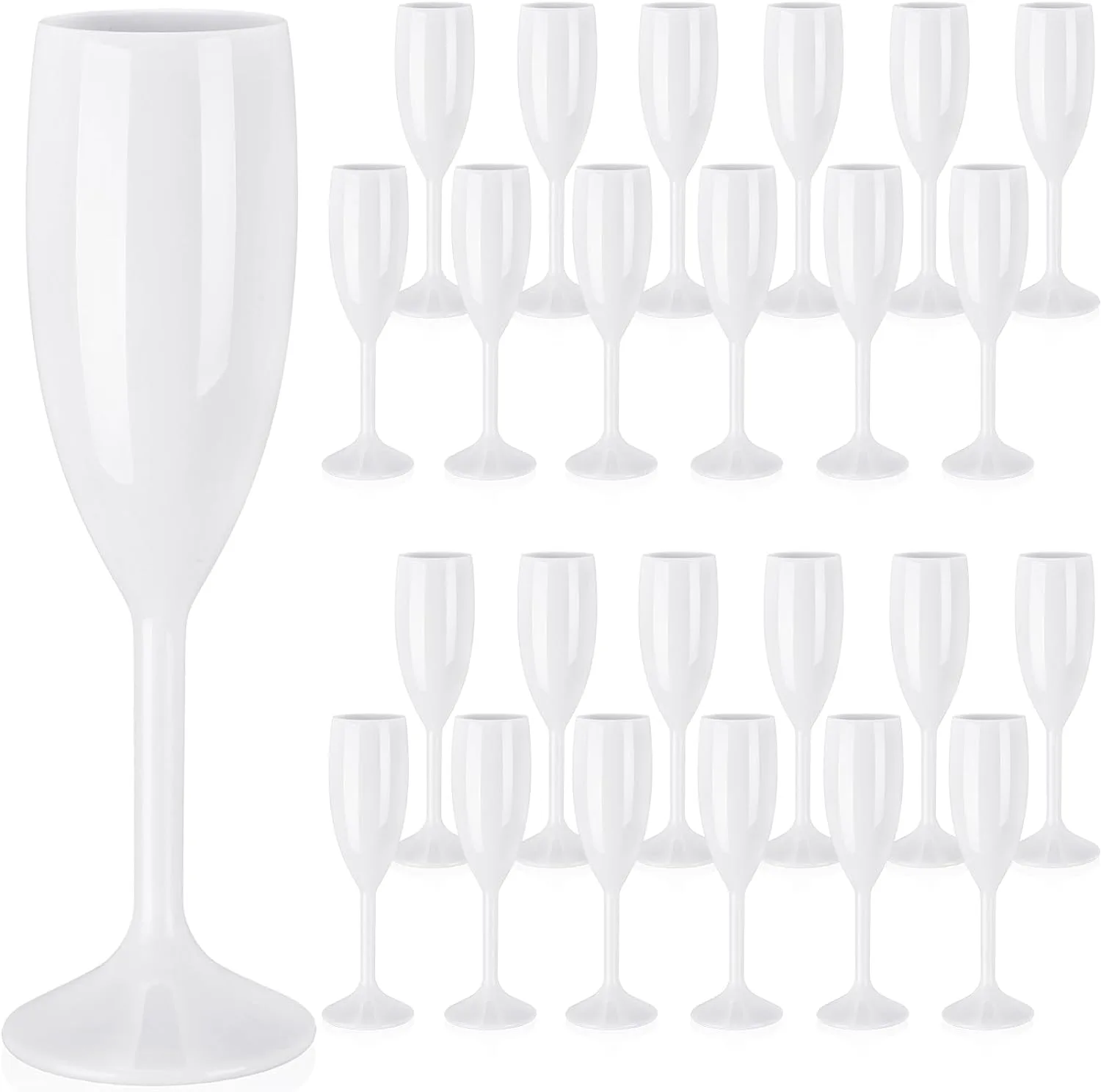 24 Pcs Champagne Flutes Bulk Acrylic Toasting Drinksing Flute Goblet Champagne Cups Review