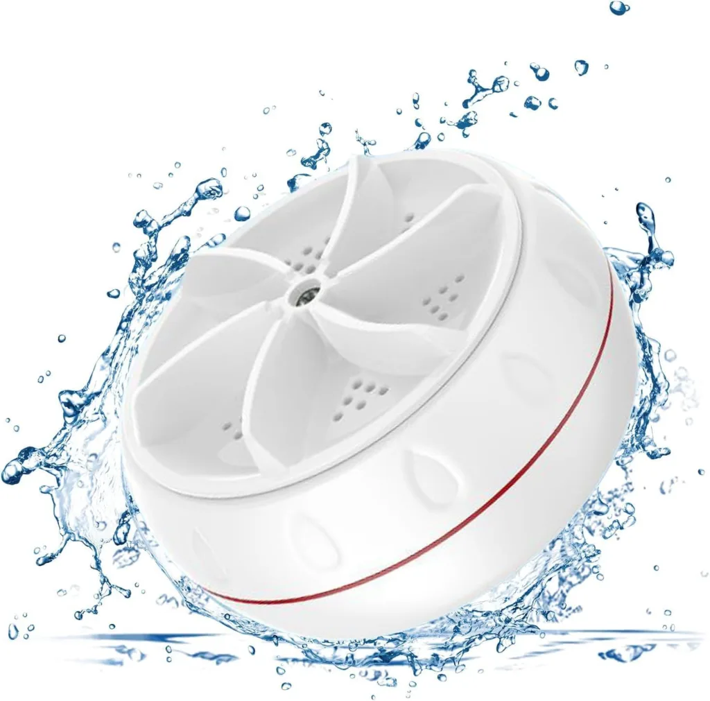 Portable Mini Washing Machine Ultrasonic Turbo Portable Washer with USB for Home Business Travel College House RV Apartment Turbo Washing Machine Cleaning Socks Underwear-Dishes