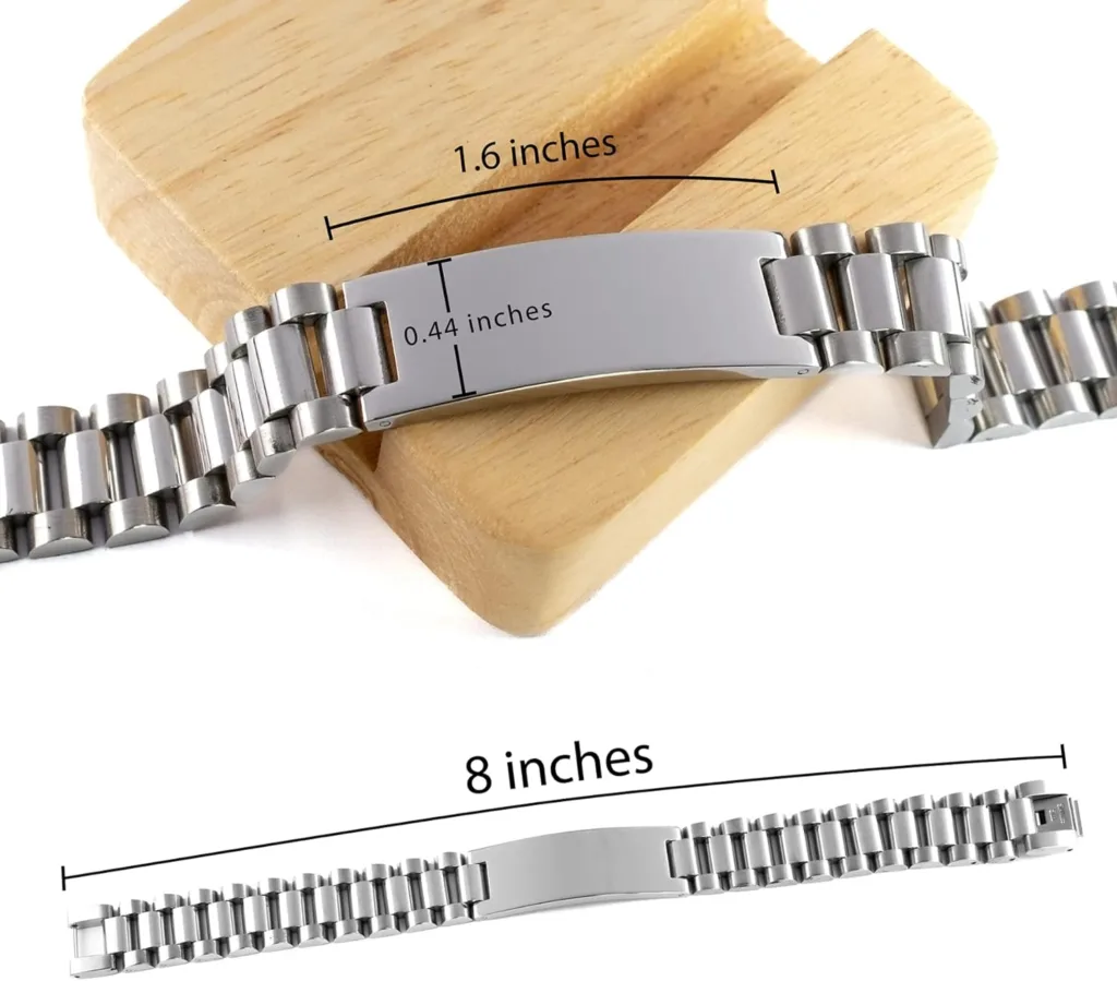 Proud Dad of an Awesome Dishwasher, Dishwasher Ladder Stainless Steel Bracelet, Funny Gifts for Dishwasher Dad