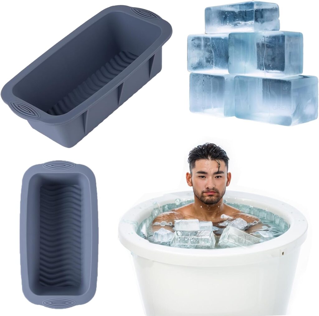 GREATUSEF Extra Large Ice Molds,2-Pack for 4.6lbs Ice Cubes for Cold Plunge,Ice bath,Cooling Pump,Reusable Big Ice Block Molds for Ice Bath,Large Ice Cube Tray,Long Lasting Ice block for freezer